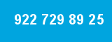 922 729 89 25 922 729 89 25